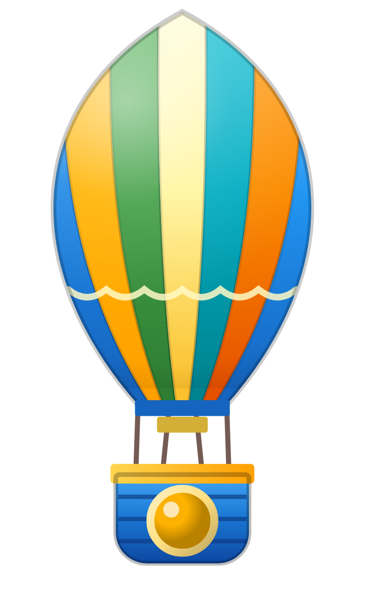 Blue Hot Air Balloon